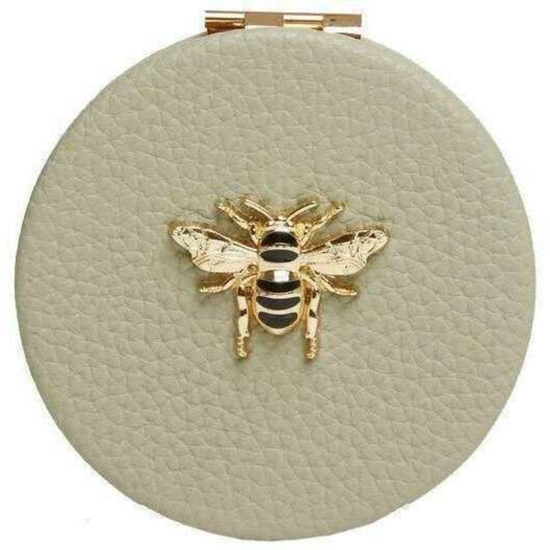 Alice Wheeler London Round Compact Mirror - Pistachio Green