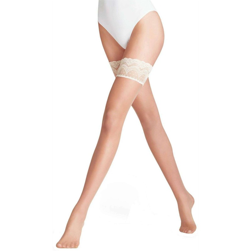 Falke Invisible Deluxe 8 Denier Stay-Ups - Bras/Champ Beige