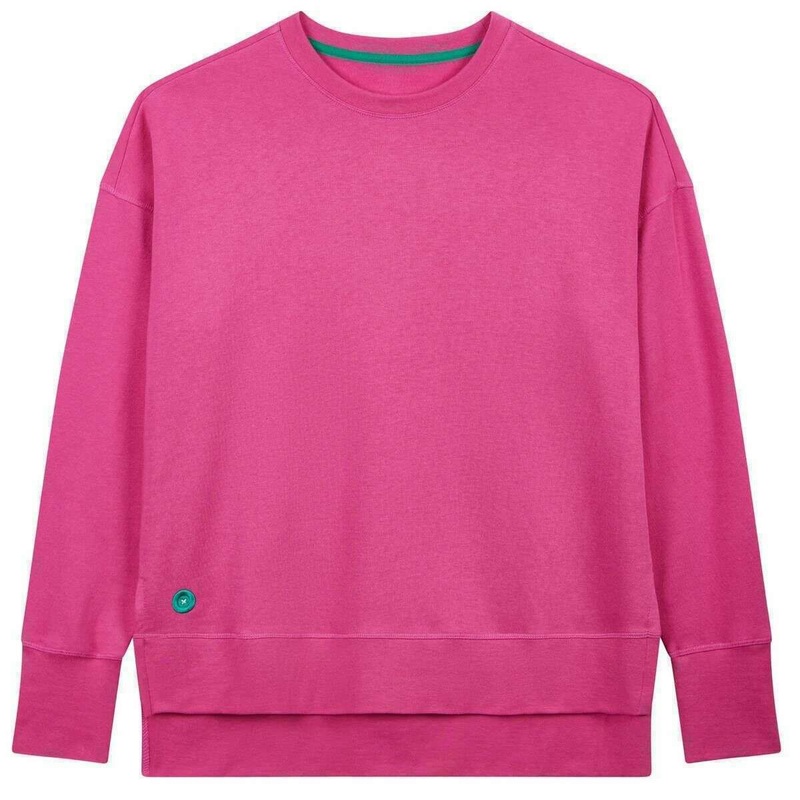 Loungers Longline Sweatshirt - Hot Pink