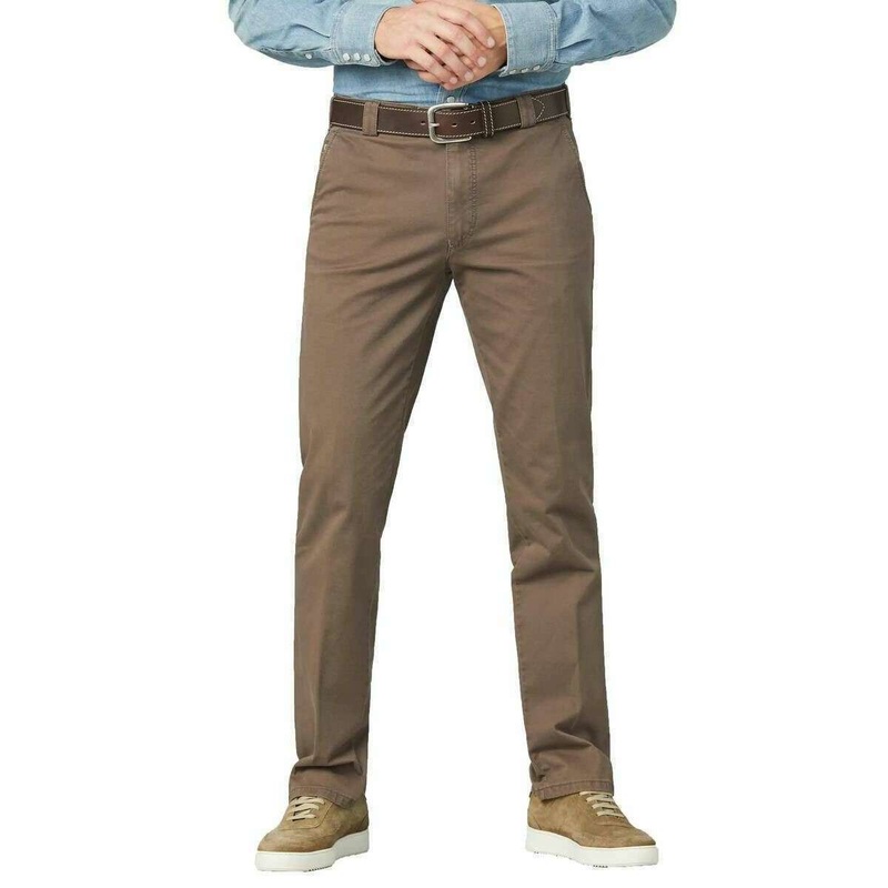 Meyer Roma Regular Chinos - Stone Brown