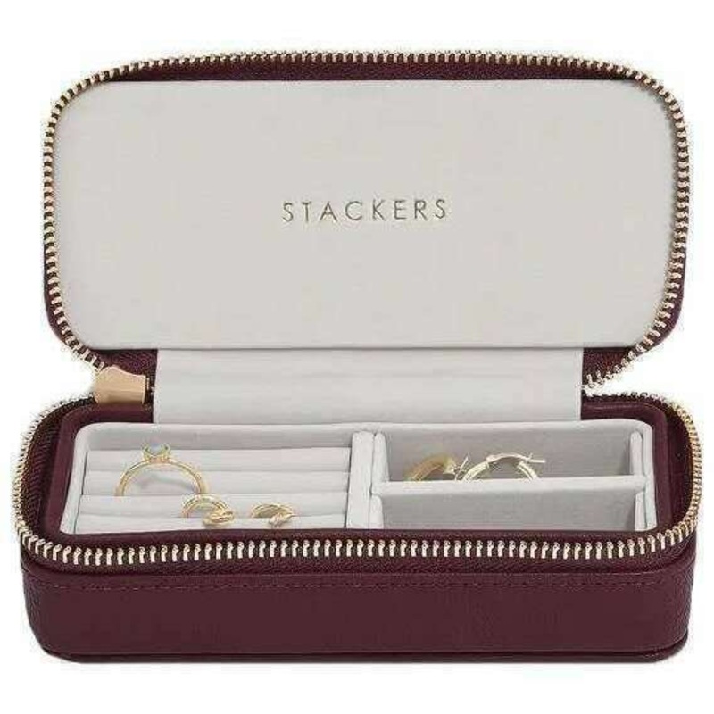 Stackers Medium Travel Jewellery Box - Burgundy