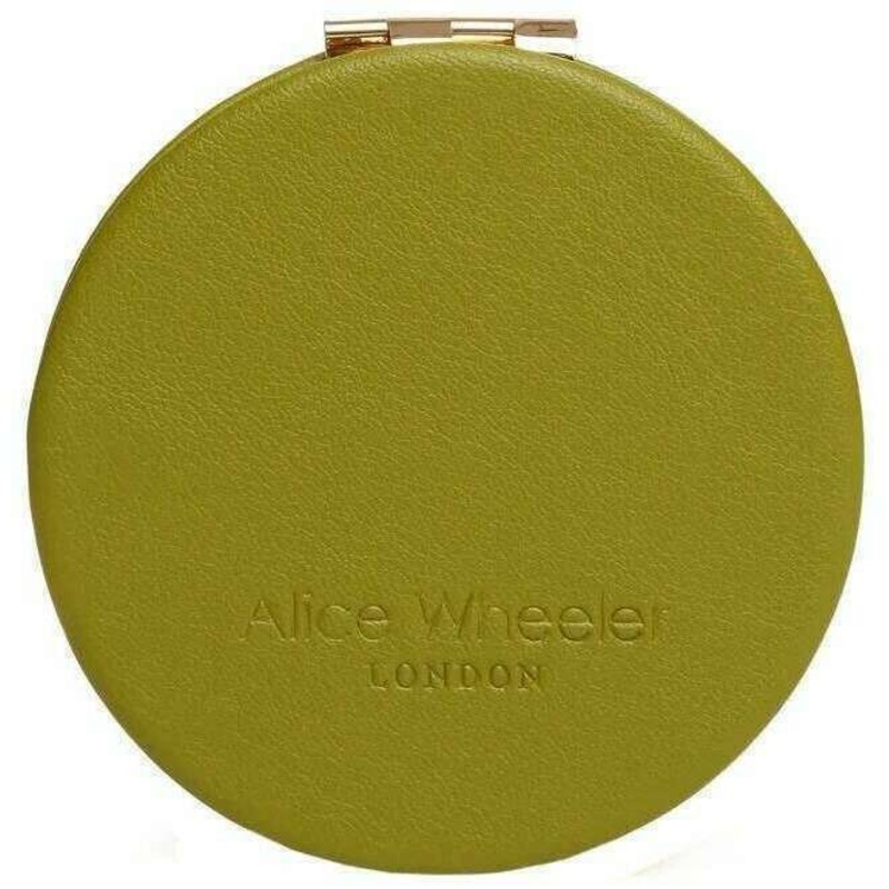 Alice Wheeler London Round Mirror Compact - Lime Green