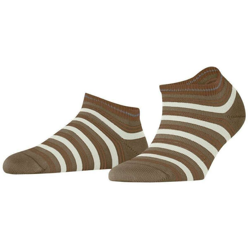 Falke Smart Stripe Sneaker Socks - Nude Beige