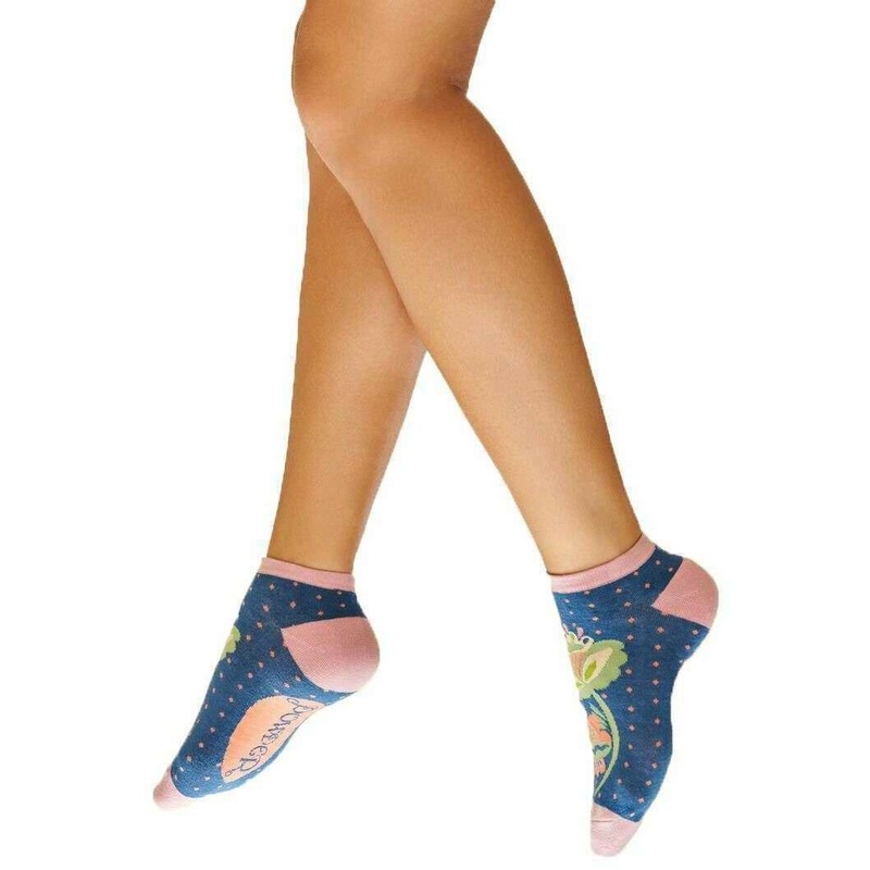 Powder Scandinavian Stems Trainer Socks - Navy