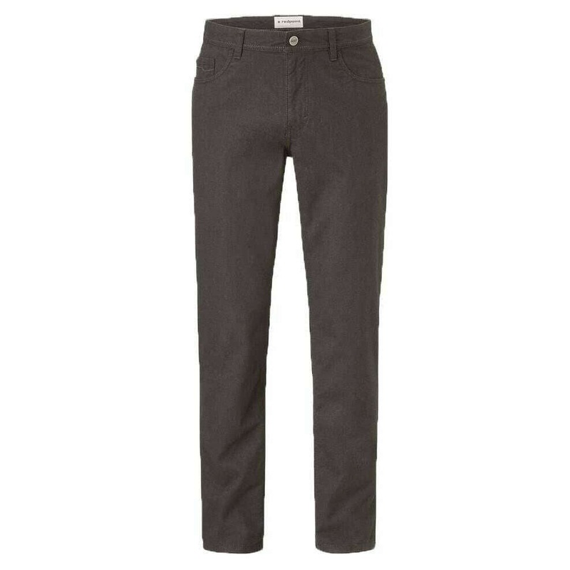 Redpoint Milton 5-Pocket Wool-Look Formal Modern Fit Jeans - Anthracite Grey