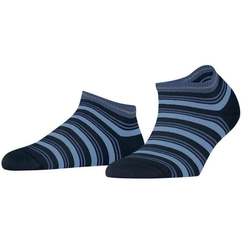 Falke Smart Stripe Sneaker Socks - Space Blue