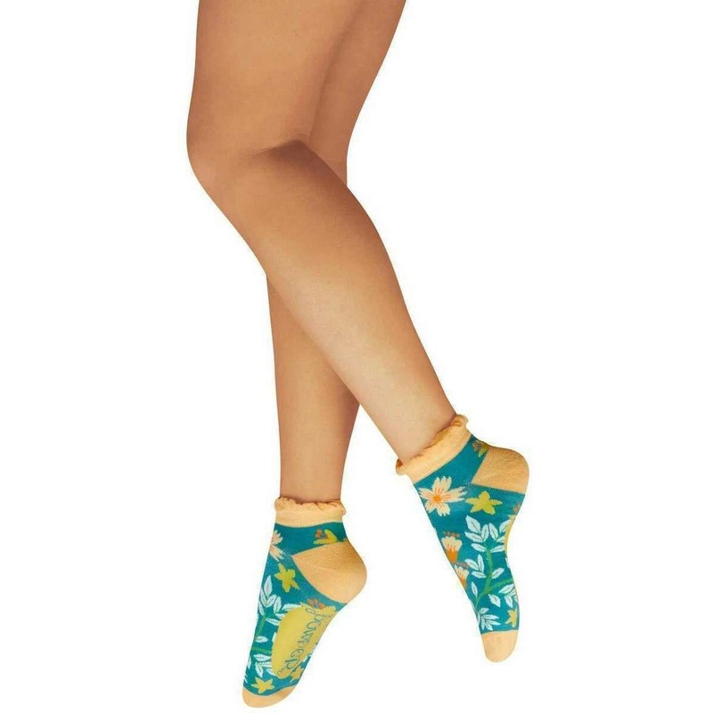 Powder Heavenly Hedgerow Trainer Socks - Teal Green