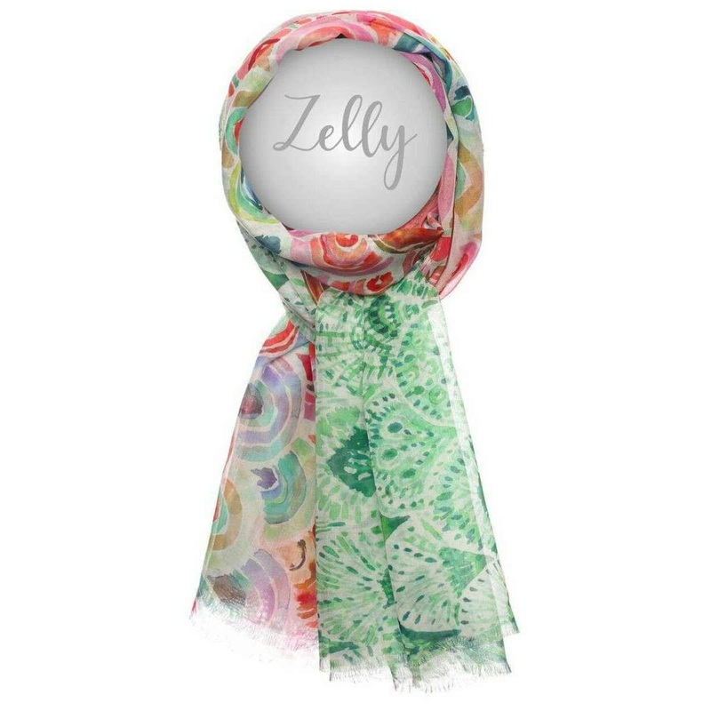 Zelly Mini Rainbows Scarf - Green