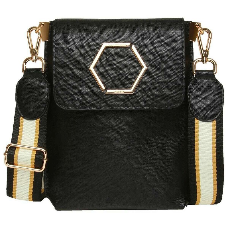 Alice Wheeler London Brompton Honeycomb Cross Body Bag - Black