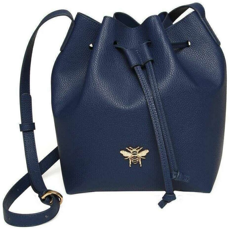 Alice Wheeler London Bucket Crossbody Bag - Navy