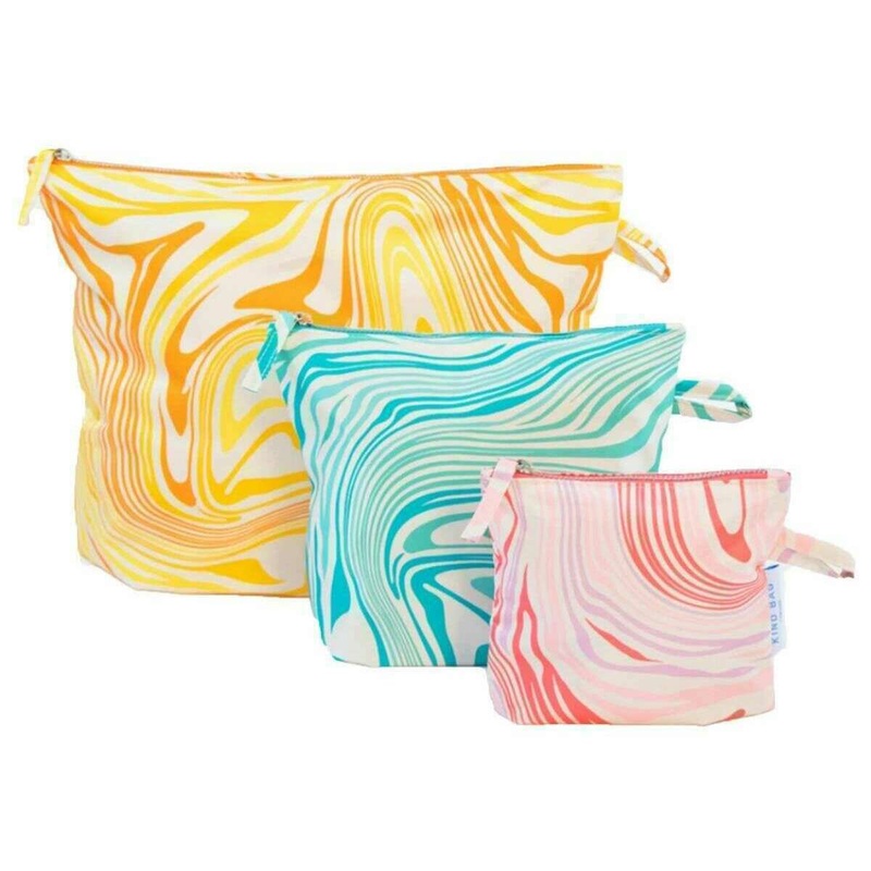 Kind Bag London Pouches - Marble Yellow/Blue/Pink