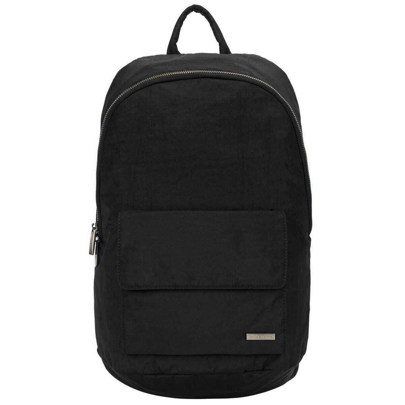 Smith and Canova Zip Around Nylon Backpack - Black