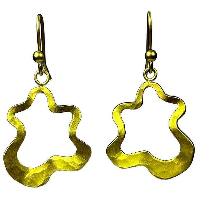 Ti2 Titanium Splat Drop Earrings - Yellow