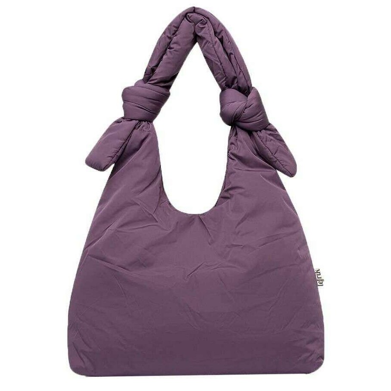 Lefrik Biwa Puffy Shoulder Bag - Plum Tech