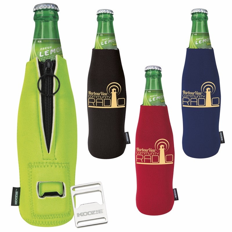 Koozie Bottle Cooler w/ Removable Bottle Opener