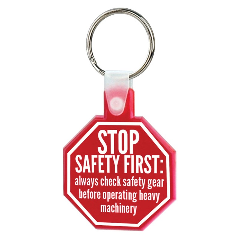 Soft Squeezable Key Tag (Stop Sign)