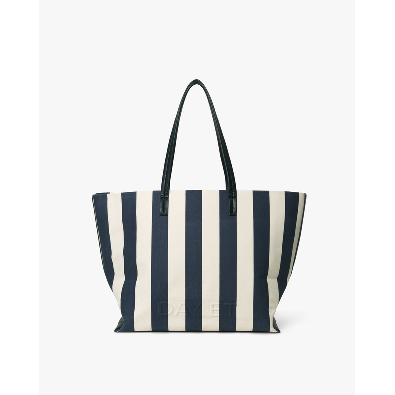 Large Striped Travel Shoulder Bag