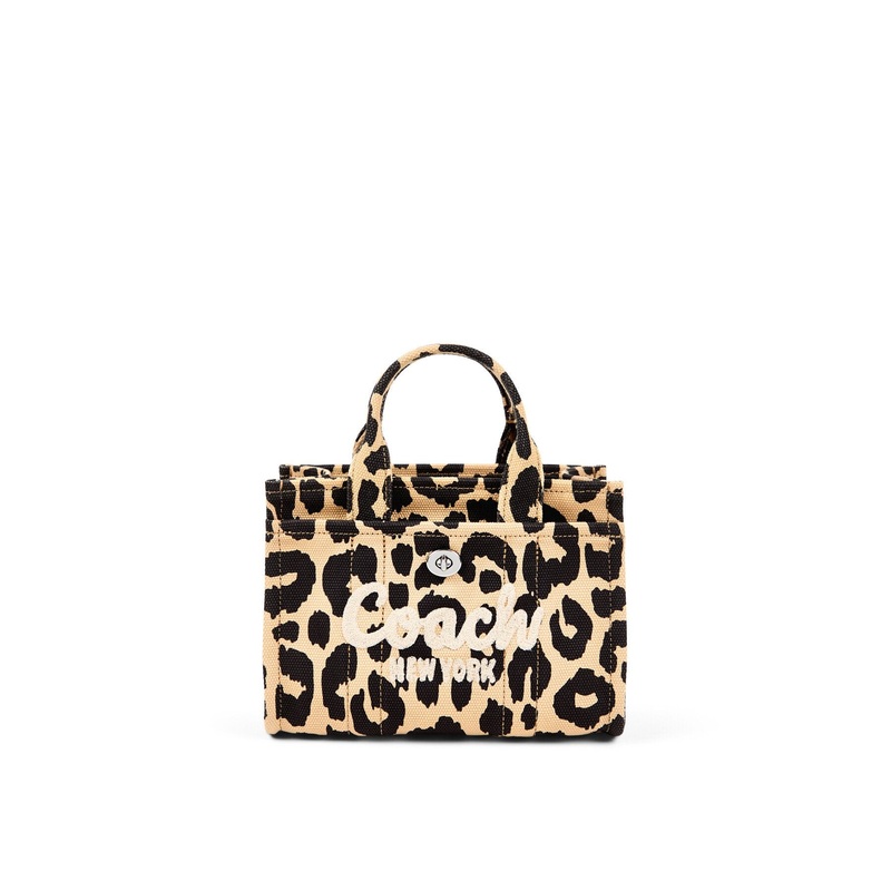 Leopard printed Canvas Cargo Tote 20