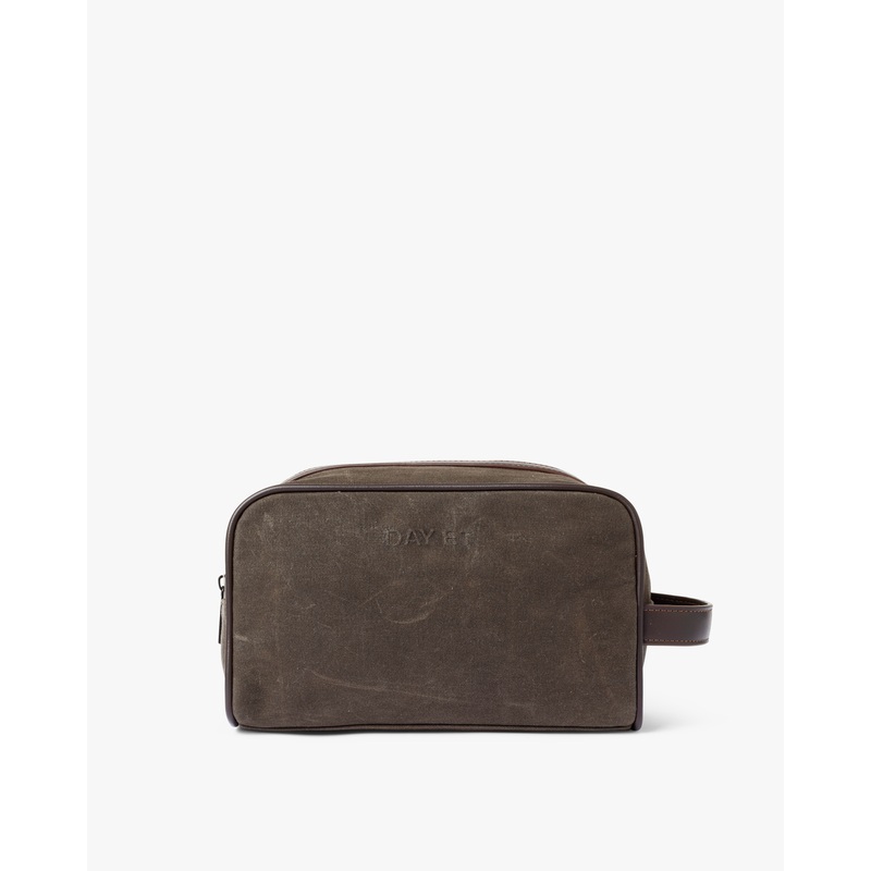 Medium Waxed Cotton Toiletry Bag