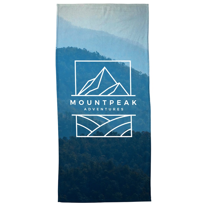 Silk Touch Beach Blanket/Towel 28" x 58" 300GSM Poly/Cotton - Full Color