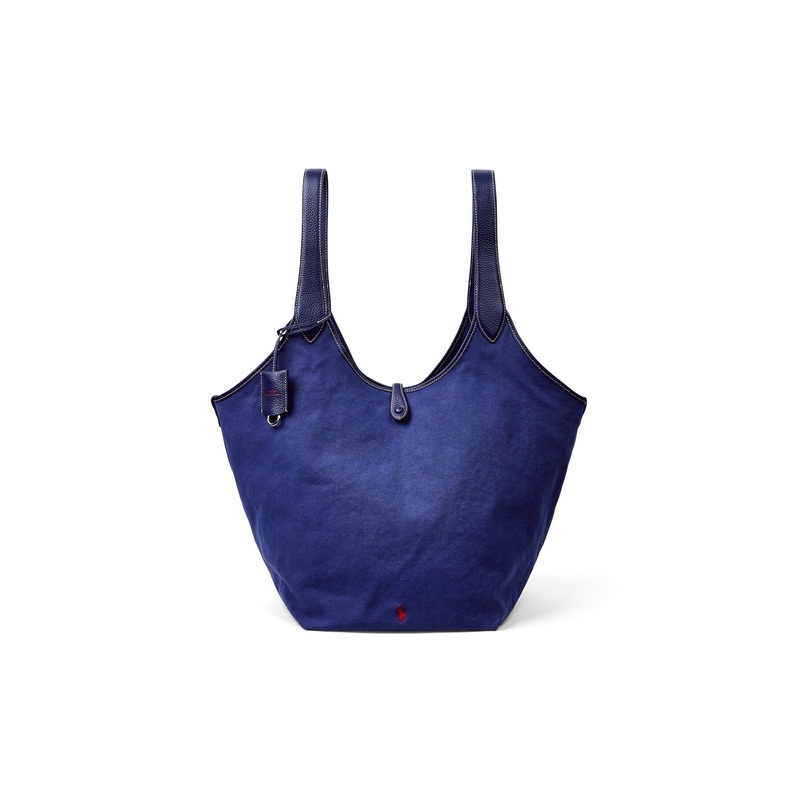 Washed Canvas Large Tote Bag