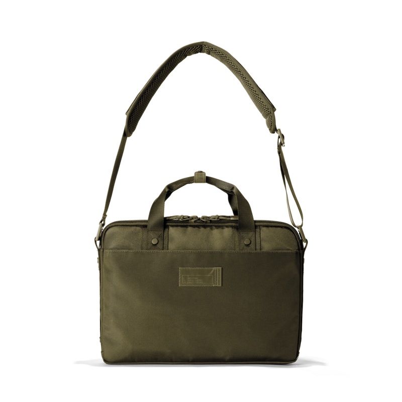 Oslo Slim Laptop Bag in Dark Moss