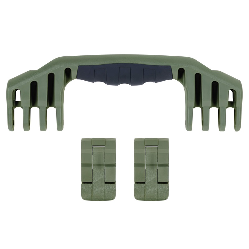 Pelican 1550 Replacement Handle & Latches, OD Green (Set of 1 Handle, 2 Standard Latches)