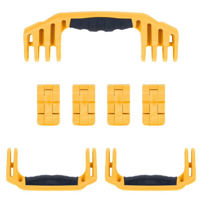 Pelican 1620 Replacement Handles & Latches, Yellow (Set of 3 Handles, 4 Standard Latches)