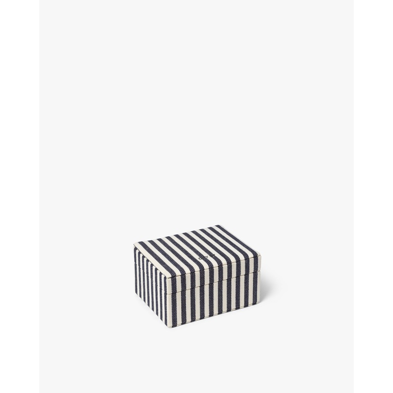 Small Striped Cotton Jewellery Box