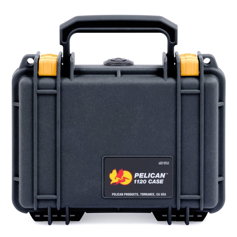 Pelican 1120 Case, Black with Yellow Latches