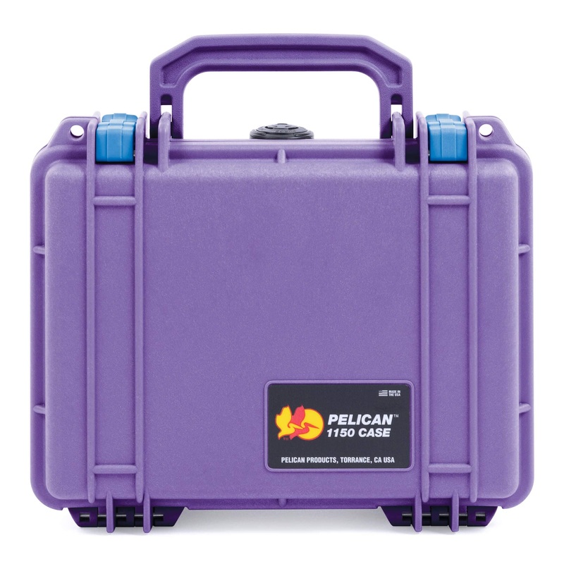 Pelican 1150 Case, Amethyst with Blue Latches