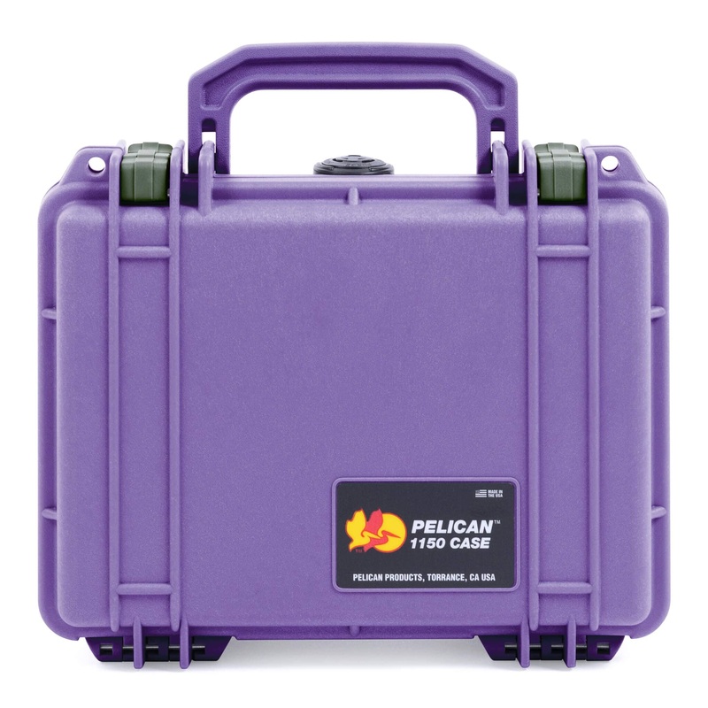 Pelican 1150 Case, Amethyst with OD Green Latches