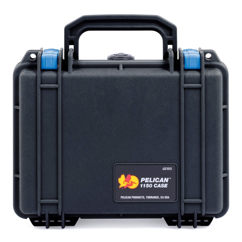 Pelican 1150 Case, Black with Blue Latches