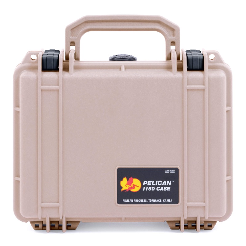 Pelican 1150 Case, Desert Tan with Black Latches
