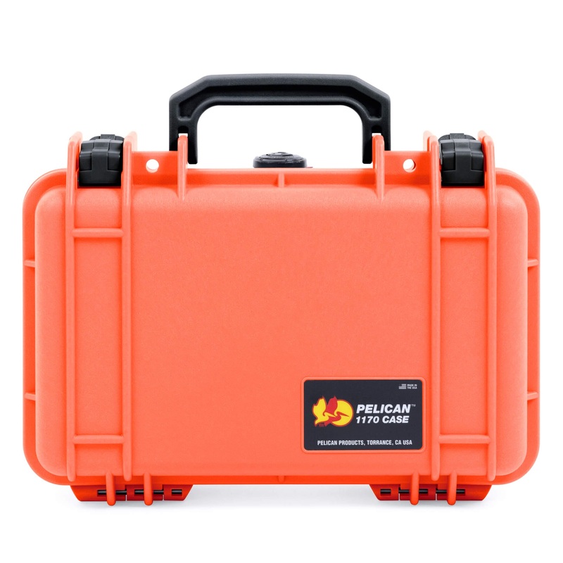 Pelican 1170 Case, Orange with Black Handle & Latches