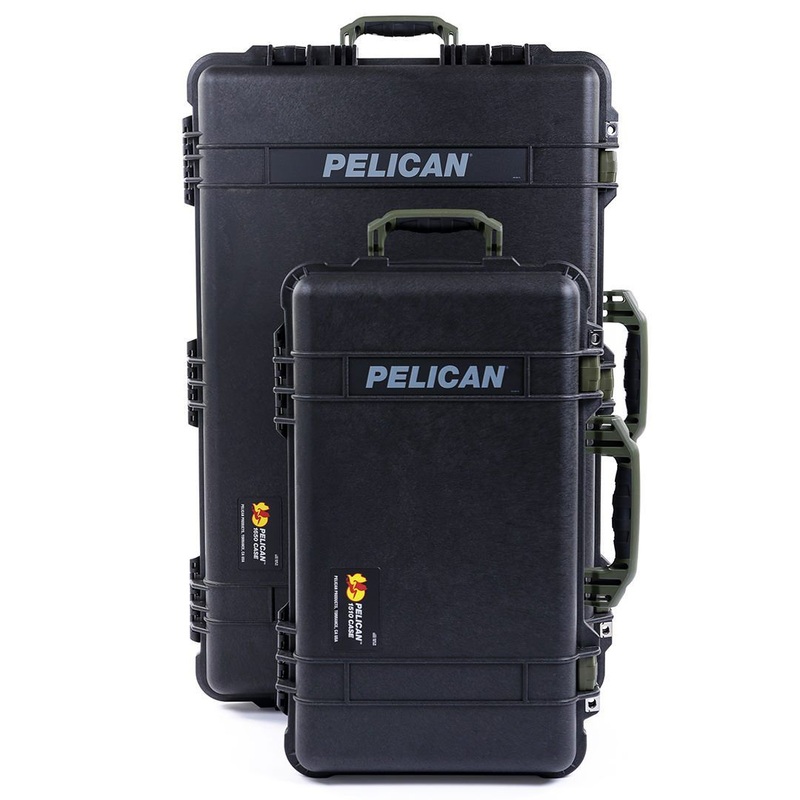 Pelican 1510 & 1650 Case Bundle, Black with OD Green Handles & Latches