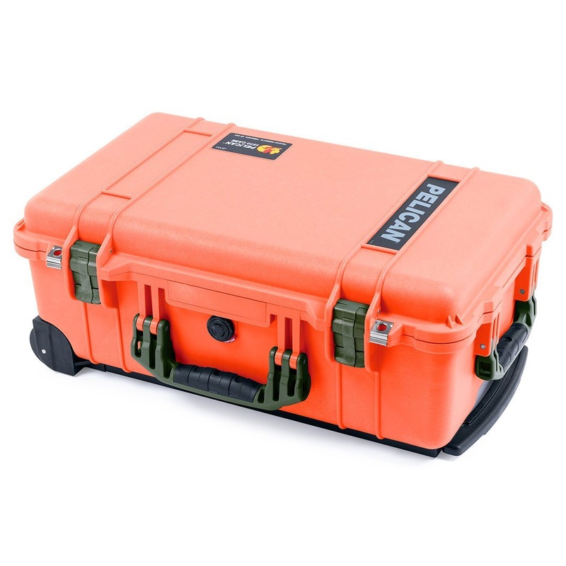 Pelican 1510 Case, Orange with OD Green Handles & Latches