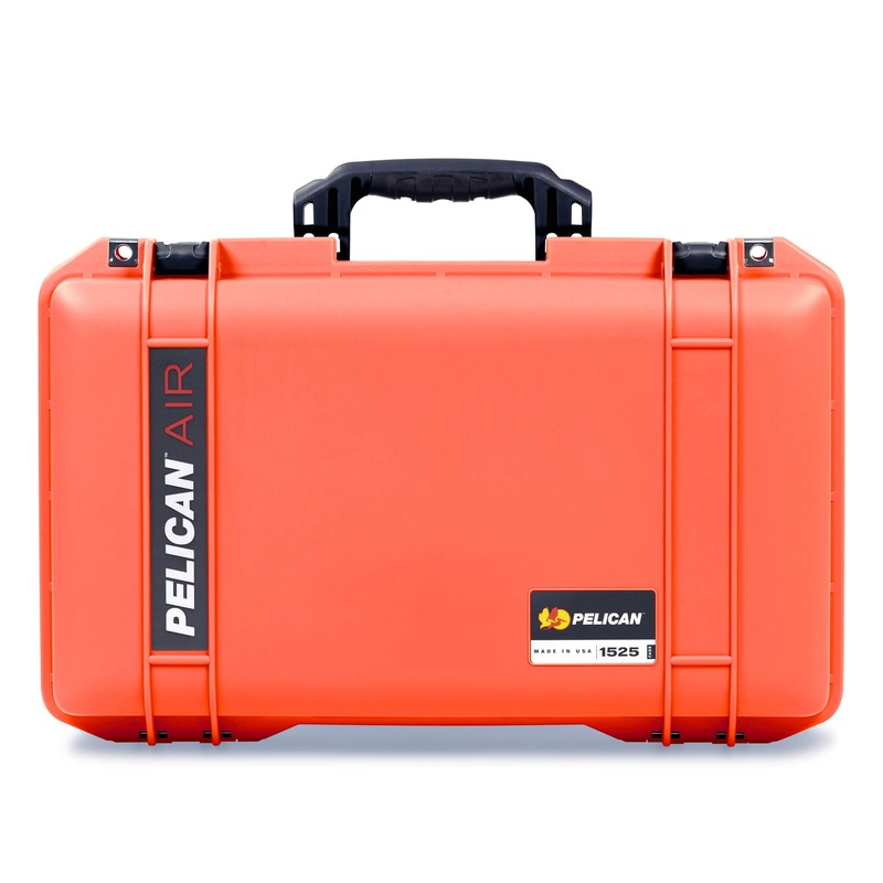 Pelican 1525 Air Case, Orange with Black Handle & Latches