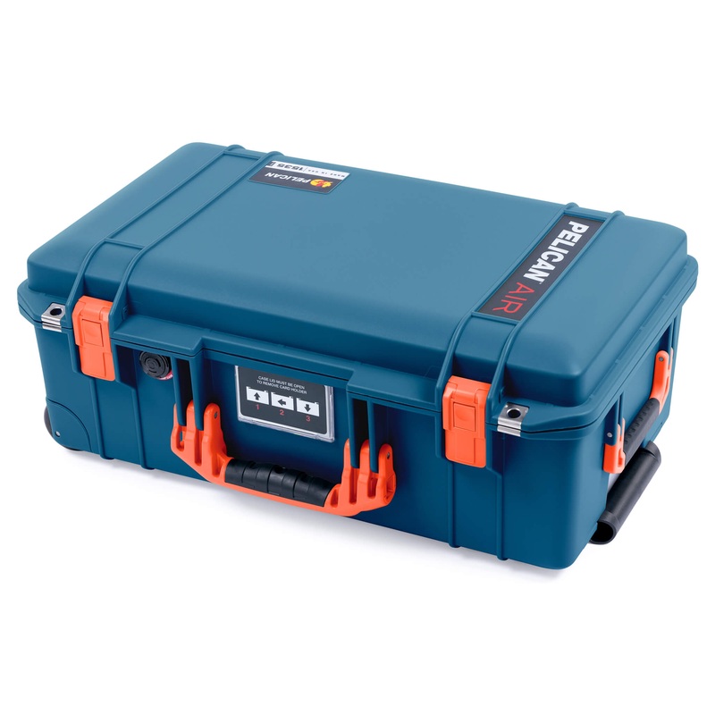 Pelican 1535 Air Case, Indigo with Orange Handles & Latches