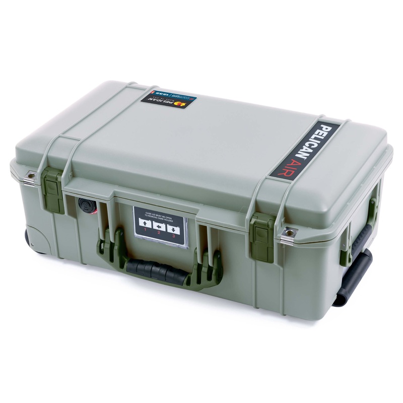 Pelican 1535 Air Case, Sage with OD Green Handles & Latches