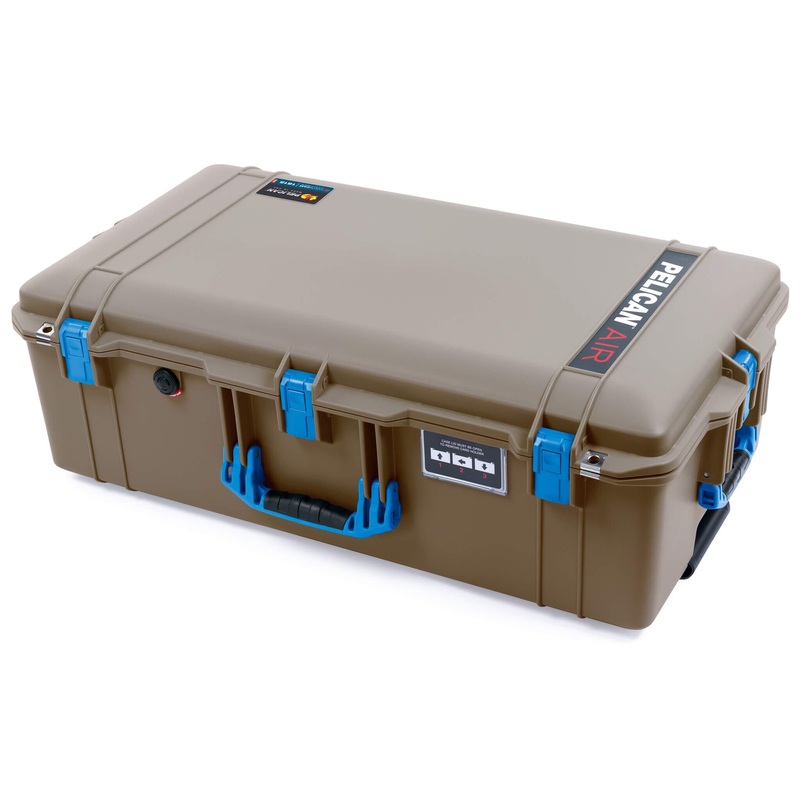 Pelican 1615 Air Case, Dark Desert Dirt with Blue Handles & Latches
