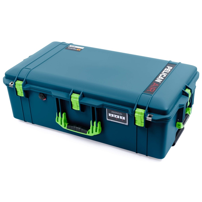 Pelican 1615 Air Case, Indigo with Lime Green Handles & Latches