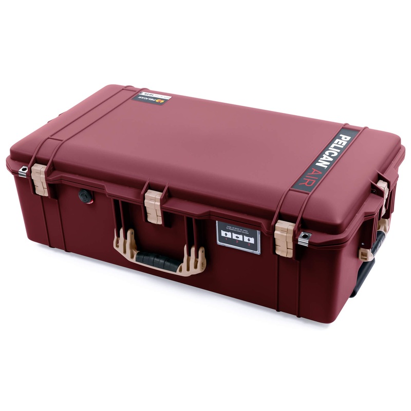 Pelican 1615 Air Case, Oxblood with Desert Tan Handles & Latches
