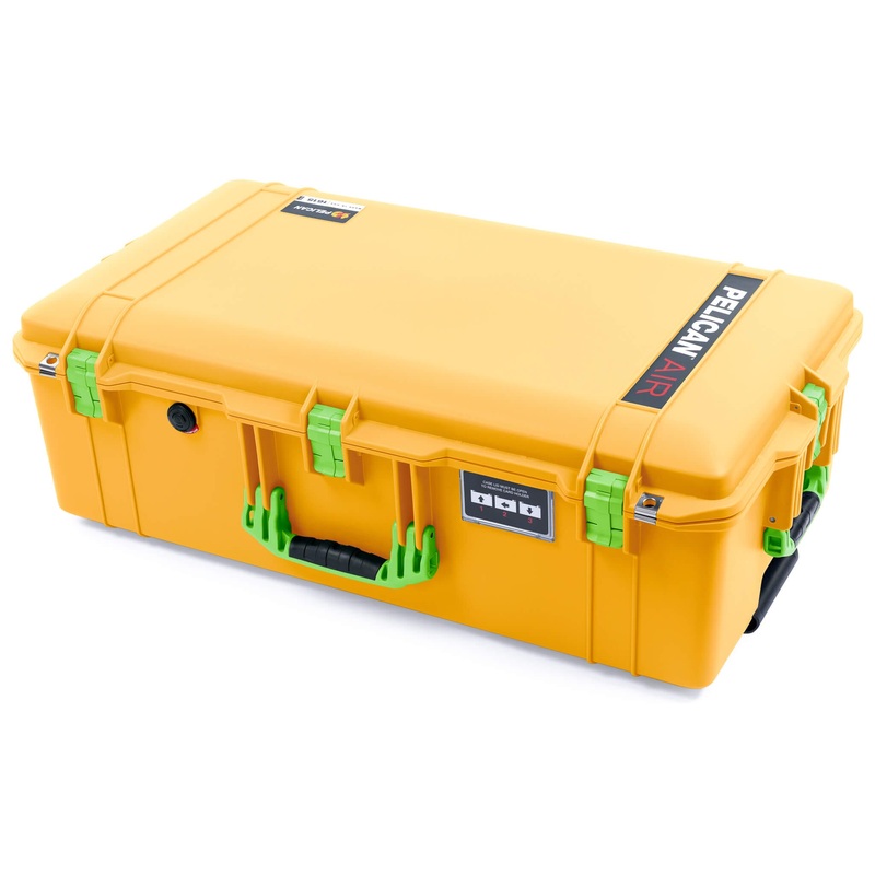 Pelican 1615 Air Case, Yellow with Lime Green Handles & Latches