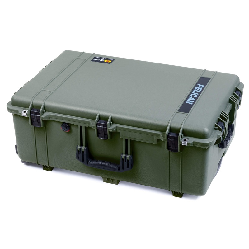 Pelican 1650 Case, OD Green with Black Handles & Latches
