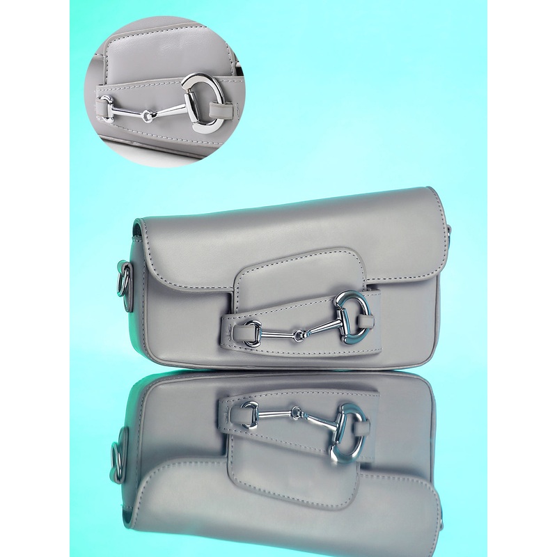 The Asymmetric Link Shoulder Bag - Ash Grey
