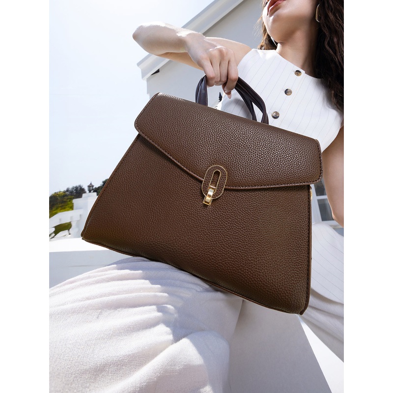 The Aurat Hand Bag - Mocha Brown