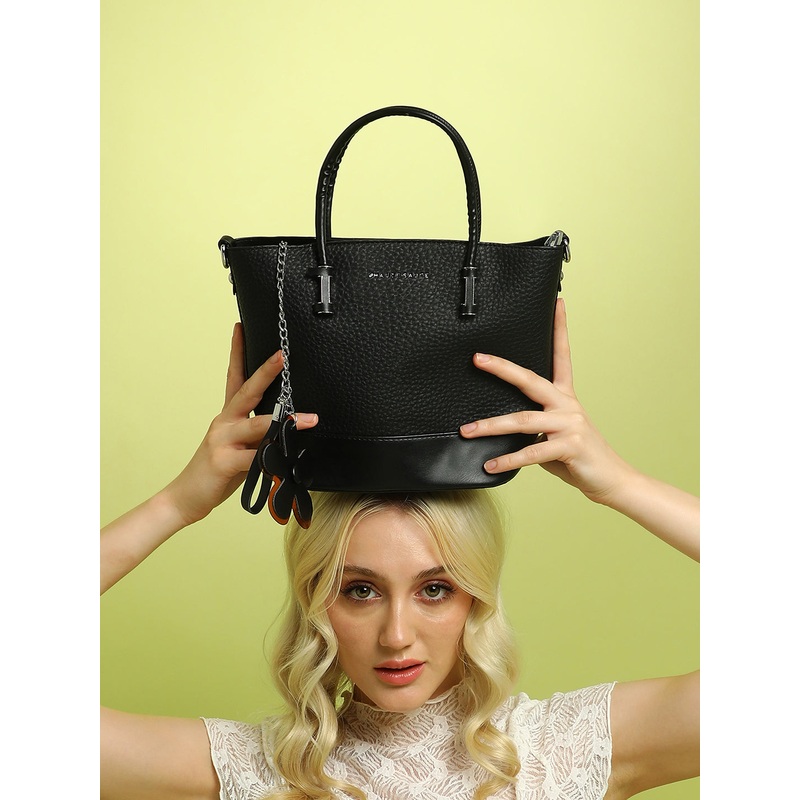 The Basket Hand Bag - Midnight Black