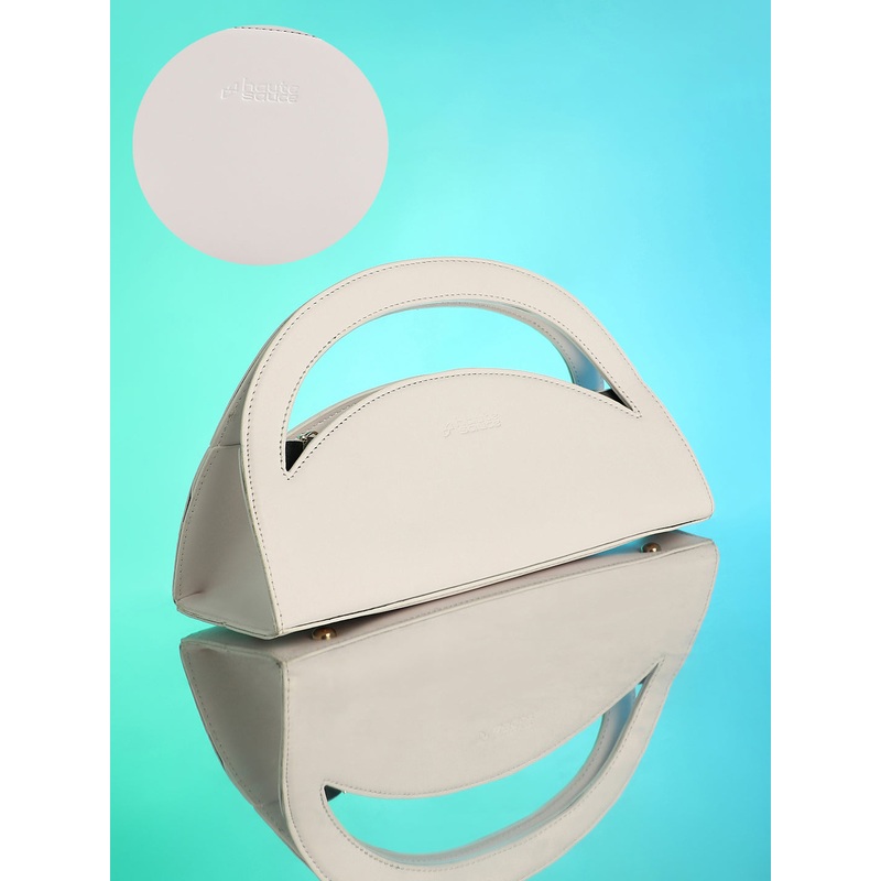 The Mezzaluna Hand Bag - Ivory White