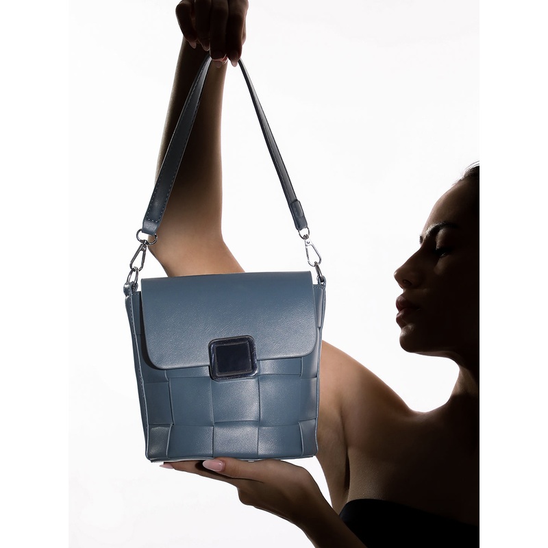 The Basket Sling Bag - Steel Blue